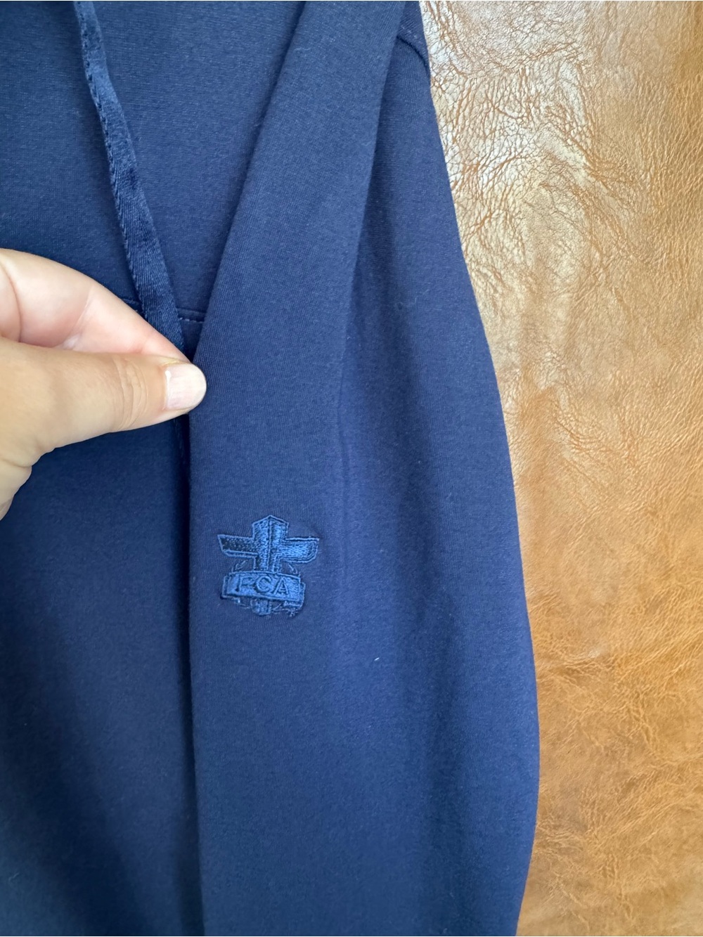 TravisMathew Womens L Navy Quarter Zip Hoodie Pullover Golf Athleisure Relaxed - Picture 5 of 7